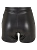 Urban Classics Urban Classics Damen Ladies Synthetic Leather Shorts in black