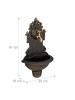 relaxdays Wandbrunnen in Bronze - (B)35 x (H)61 x (T)18 cm
