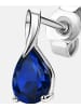 Diamant L'éternel Ohrringe aus 585 Weißgold mit Saphir