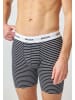 SNOCKS Lange Boxershorts Schwarz (Streifen) 6 Stück