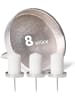 Novaliv 8X Kerzenpick Alu Flach 10 cm Kerzenhalter für Adventskranz Kerzenpin in Silber