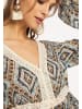 IZIA Damen Tunika Langarm in Blau Gold