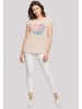 F4NT4STIC Extended Shoulder T-Shirt You had me at Aloha in Whitesand