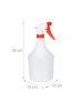 relaxdays 24x Sprühflasche in Weiß-Rot