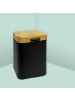 relaxdays Kosmetikeimer in Schwarz/ Natur - 3 Liter
