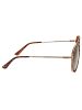 Simplify Polarisierte Sonnenbrille "Maestro" in Silber/Braun