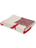 Beliani Kuscheldecke REERH in Beige/Rot/Schwarz - (W) 130 x (H) 0.5 x (L) 170 cm