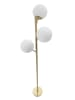Mauro Ferretti Goldene Stehlampe aus Metall mit 3 weißen Glaskugeln, Ø 36 x 160 cm