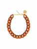Gemshine Kette ohne Anhänger Orange Links in gold coloured