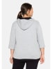 sheego Sweatshirt in steingrau meliert