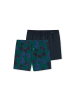 Schiesser Boxershort 2er Pack in Dunkelblau/Grün