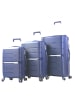 Cheffinger Reisekoffer Koffer 3 tlg Set Trolley Kofferset Handgepäck in Blau