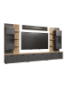 ebuy24 Regalsystem Baggio (6-teilig) Antrazit 360 x 40 cm