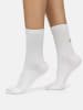 Nur Die  Freizeitsocken Good Vibes Motiv Statement Socken Tennissocken in Be Happy