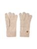 Camel Active Strickhandschuhe mit Logo in Beige