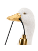 Beliani Tischleuchten DAFFY in Weiß/Messing/Gold - (W) 21 x (H) 40 x (L) 33 cm