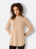 creation L Stehkragenpullover in camel-meliert