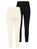 Stitch & Soul 2er-SET Rippenstrick Leggings für gemütliche Outfits in Schwarz-Weiß