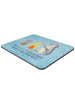 Mr. & Mrs. Panda Laptop Mousepad Pinguin Lagerfeuer mit Spruch in Eisblau
