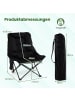 COSTWAY Campingstuhl faltbar in Schwarz