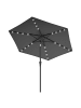 SONGMICS Sonnenschirm Sheld in Grau - (H)241 x Ø270 cm