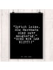 Mr. & Mrs. Panda Wandbild "Sprich leise, die Nachbarn... mit Spruch in Schwarz
