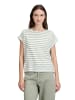 BETTY & CO Ringelshirt mit Rundhalsausschnitt in Cream/Green
