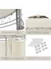 tectake Rattan Gartenzelt Ø 3,5 m, inklusive Spannseilen und Heringen