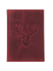 Greenburry Vintage Hirsch Ausweisetui Leder 12.5 cm in rusty red