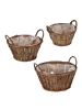 relaxdays 3-tlg. Blumentopf Set in Natur