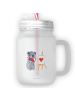 Mr. & Mrs. Panda Trinkglas mit Deckel Koala Künstler ohne Spruch in Transparent