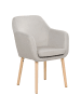 Beliani Esszimmerstuhl YORKVILLE II in Beige/Braun - (W) 56 x (H) 82 x (L) 46 cm
