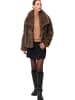 Zero  Jacke in Felloptik in Hot Fudge