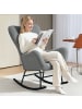HOMCOM Schaukelstuhl in Grau 91L x 71B x 97H cm