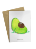 Mr. & Mrs. Panda Grußkarte Avocado Schwangerschaft ohne Spruch in Weiß