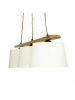 Licht-Erlebnisse Pendelleuchte (B)90 x (L)90 x (T)89 cm in Eiche Rustikal EcruEiche Rustikal Ecru