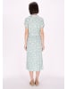 Usha Women Dress in turquoise white