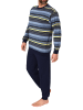 NORMANN langarm Schlafanzug Bündchen Pyjama Streifen - 81246 in gelb