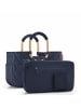Reisenthel loopshopper M / Shopper 40 cm (frame raffia black) in frame rhombus midnight gold