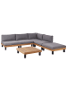 Beliani 6-tlg Lounge Set FRAZZANO in Grau/Braun