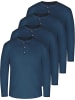 normani 4er Set Herren Langarm Shirts aus Bio-Baumwolle Neuville in Marine