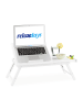 relaxdays Laptoptisch in Weiß - (B)60 x (H)24 x (T)35 cm