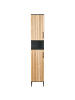 Beliani Badezimmerschrank MISCANTI in Braun/Schwarz - (W) 30 x (H) 170 x (L) 30 cm