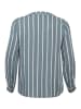 KAFFE curve Bluse langarm KCsida Regular fit in Blue Mirage/ Chalk Stripe