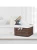 relaxdays 2 x Aufbewahrungskorb in Schwarz - (B)31 x (H)20 x (T)31 cm