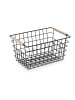 relaxdays 2 x Drahtkorb in Schwarz - (B)31x (H)16 x (T)21 cm
