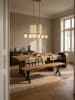 KADIMA DESIGN Esszimmerbank 140x40x45,5 cm Massivholz / Metall mit
