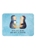Mr. & Mrs. Panda Magnet Pinguin Pärchen mit Spruch in Eisblau