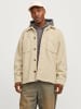 Jack & Jones Karierte Teddy Fleecejacke mit Knopfleiste Holzfällerhemd in Sand