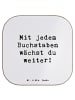 Mr. & Mrs. Panda Untersetzer Glas Spruch Schulanfang Inspiration... in Weiß